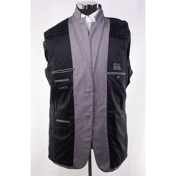 Jos A Bank Mens 40L Traveler's Tailored Wool Blazer Sport Coat Jacket 2 Button - Picture 9 of 12